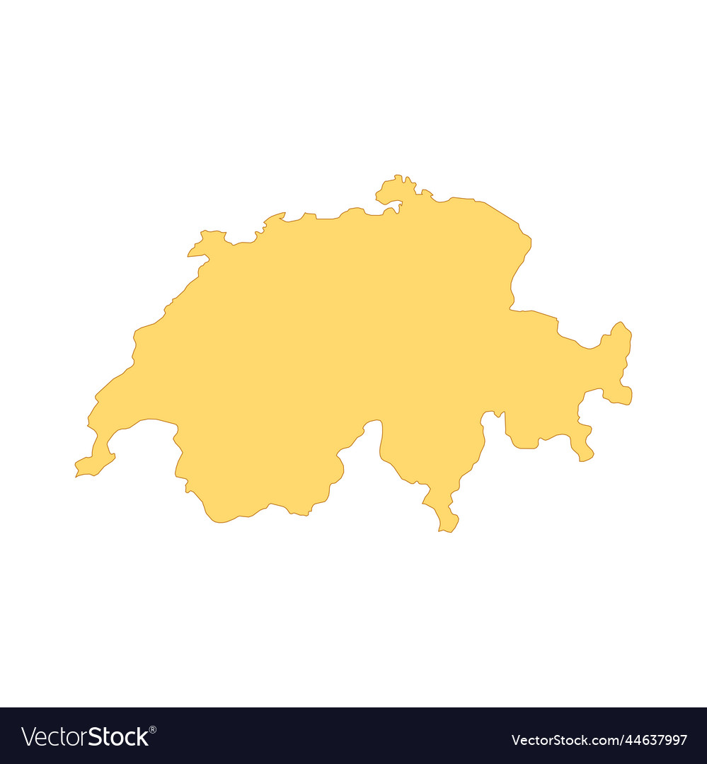 Switzerland color line element border vector image Switzerland color line element border