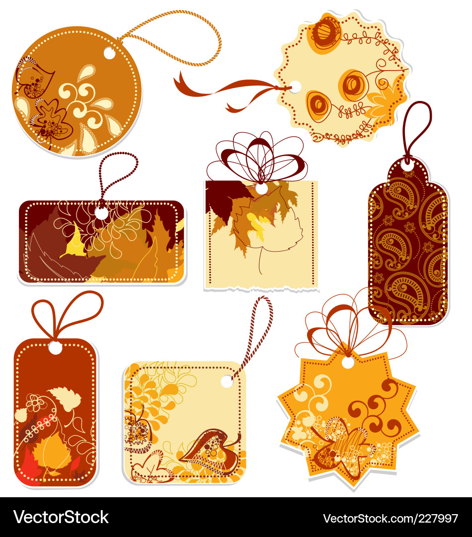 Tags collection Royalty Free Vector Image - VectorStock