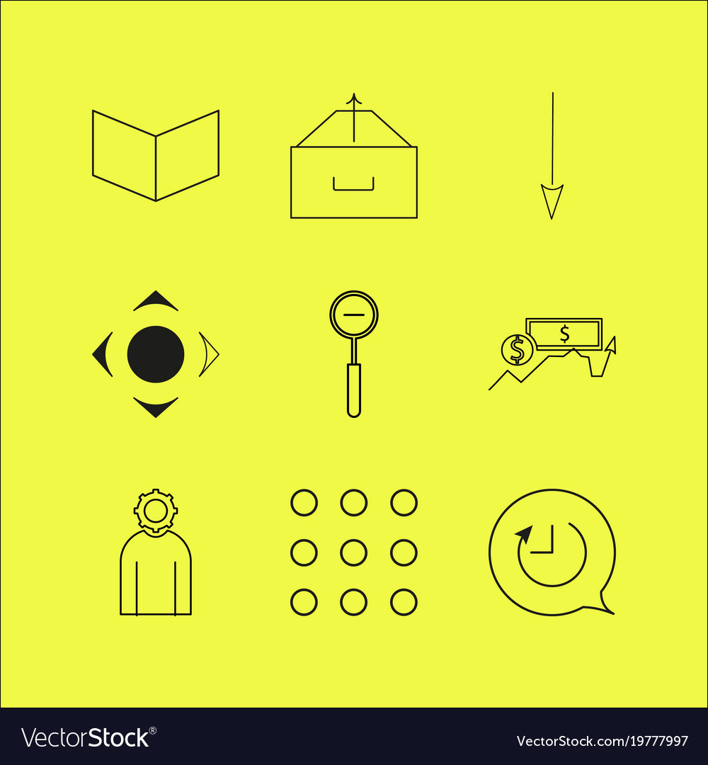 Web linear icon set simple outline icons