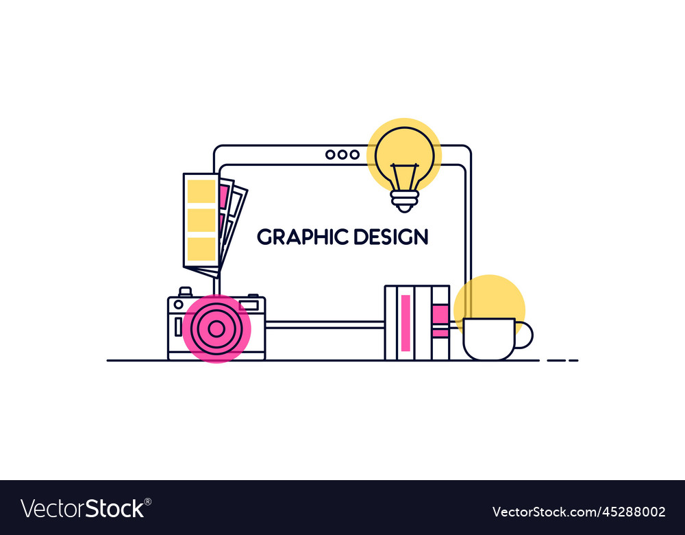 Abstract linear of graphic design web vector image Abstract linear of graphic design web