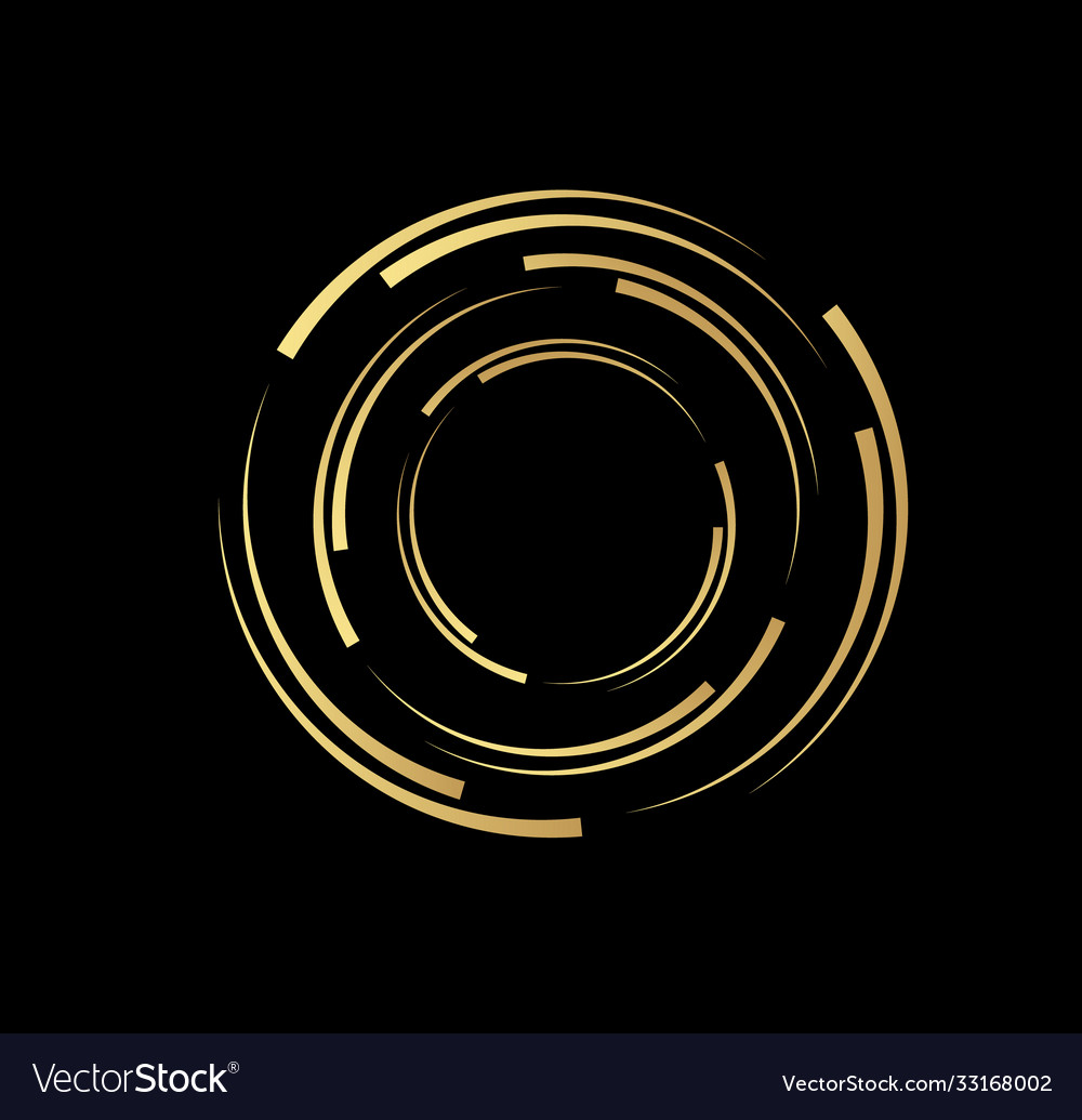 Abstract lines in circle form design element vector image Abstract lines in circle form design element