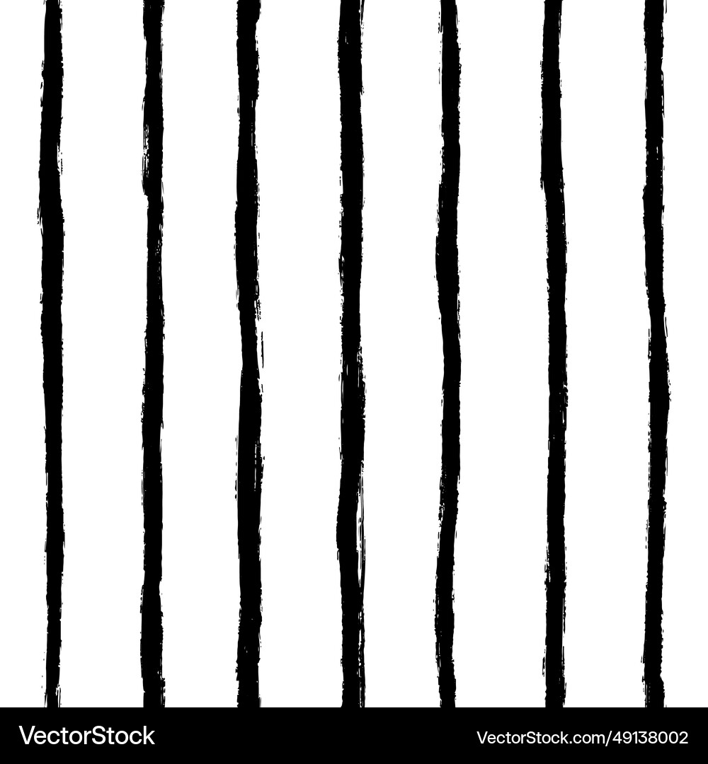 Black vertical doodle stripes seamless pattern Vector Image