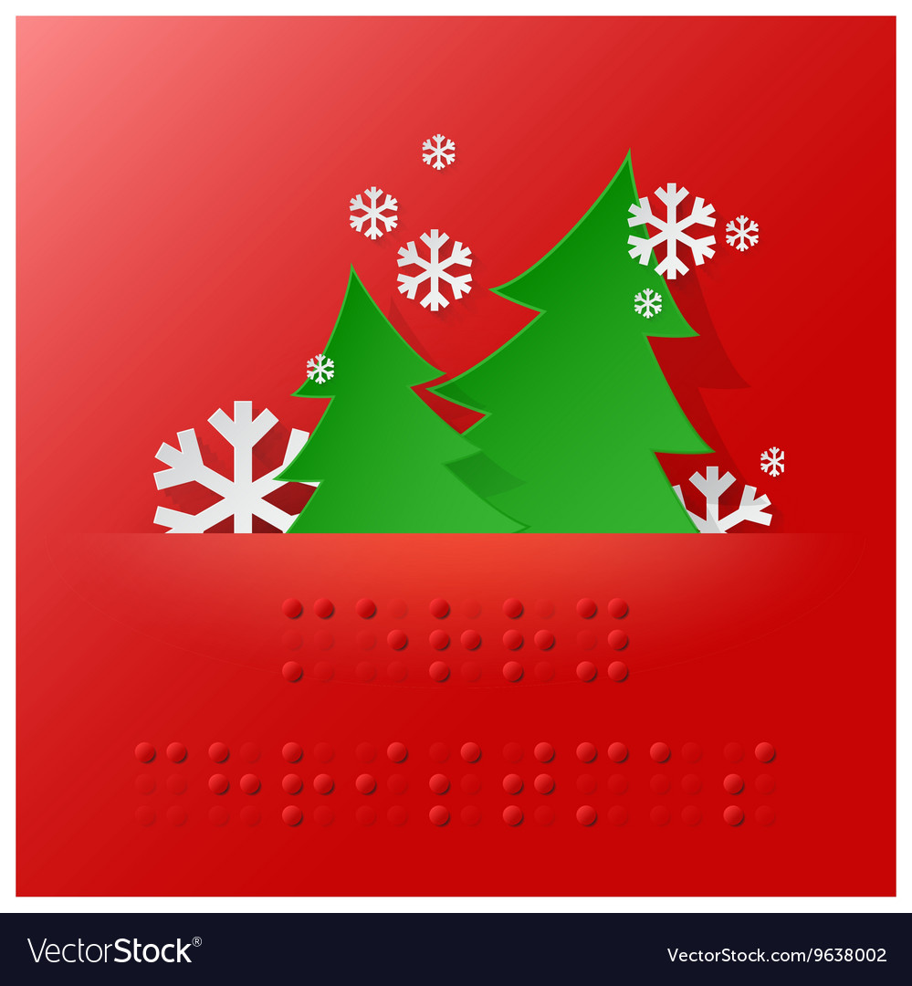 Braille alphabet christmas background banner