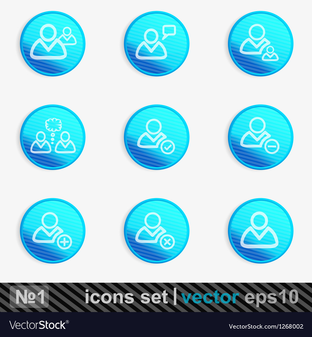 Business user web icons set