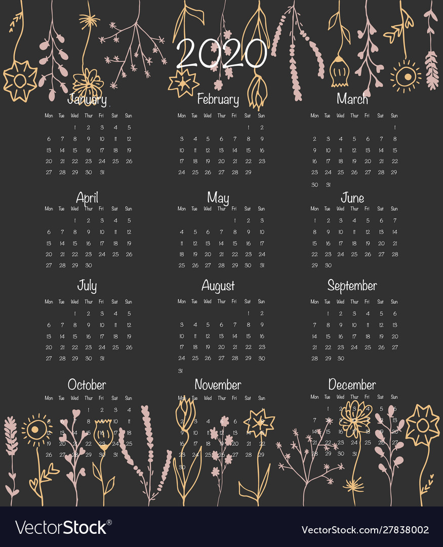 Calendar black 2 Royalty Free Vector Image - VectorStock