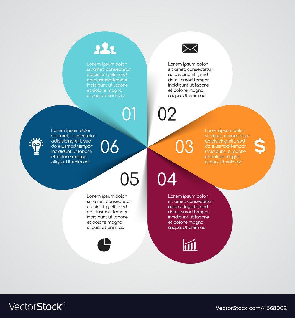 Circle infographic template for cycle Royalty Free Vector