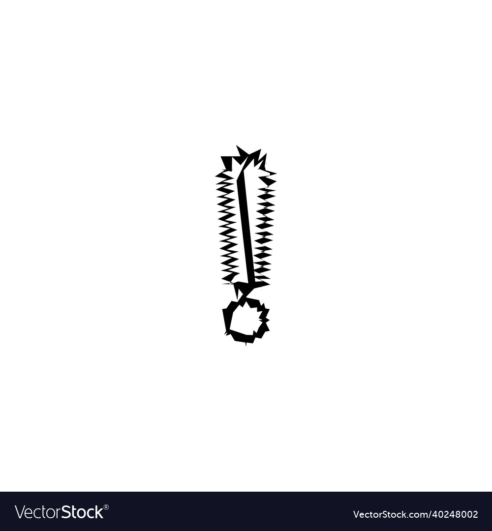 Exclamationline icon simple style danger symbol vector image Exclamationline icon simple style danger symbol