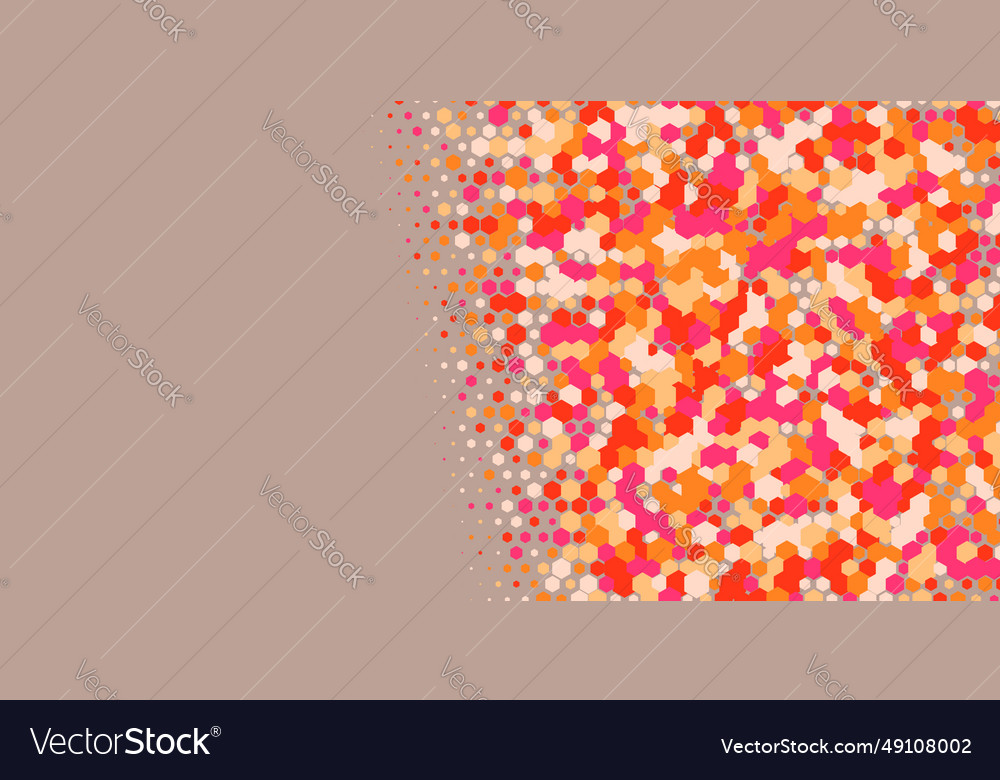 Geometric multi size hexagon with color