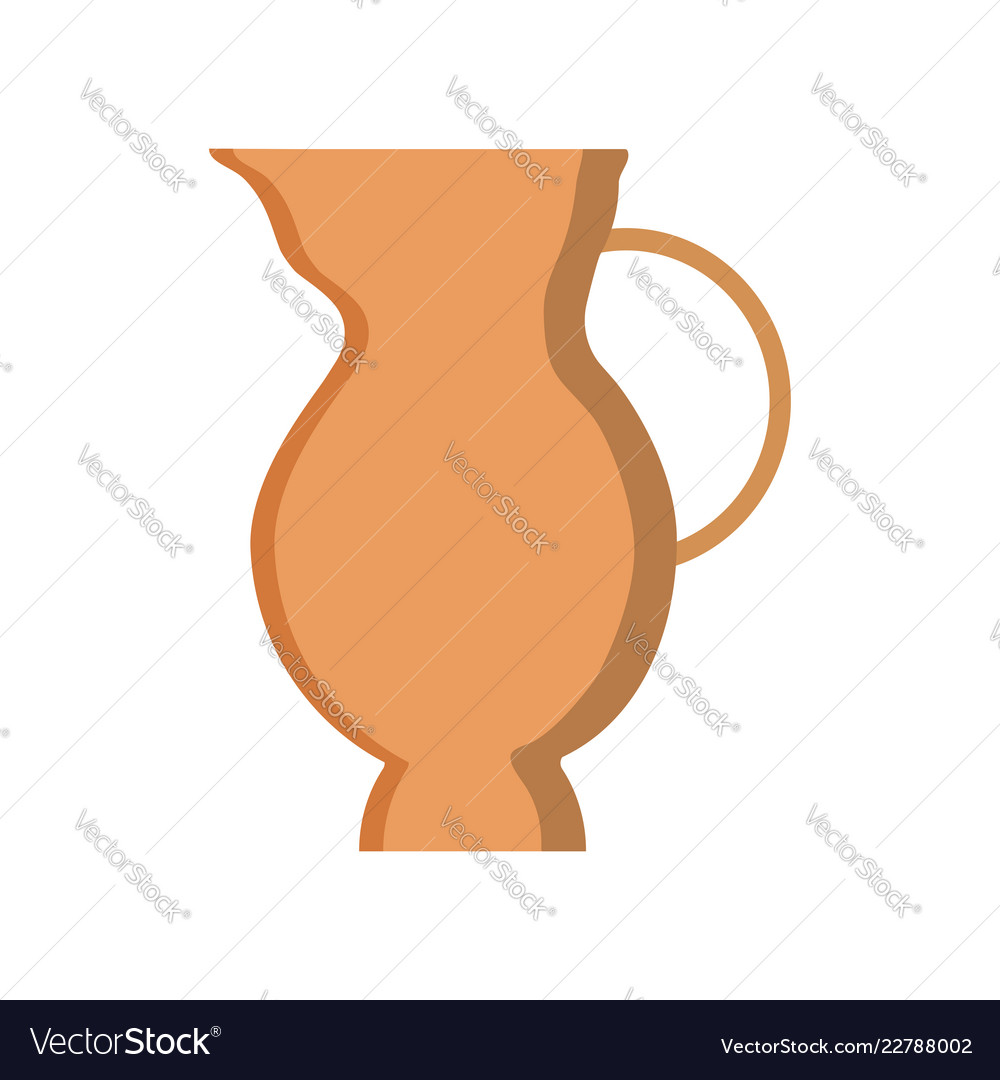 Hanukkah Urlaub Jug von Öl flache Design Ikone vector image Hanukkah Urlaub Jug von Öl flache Design Ikone