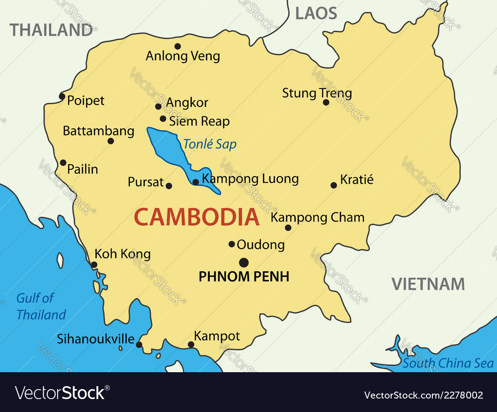 Kingdom of cambodia - map