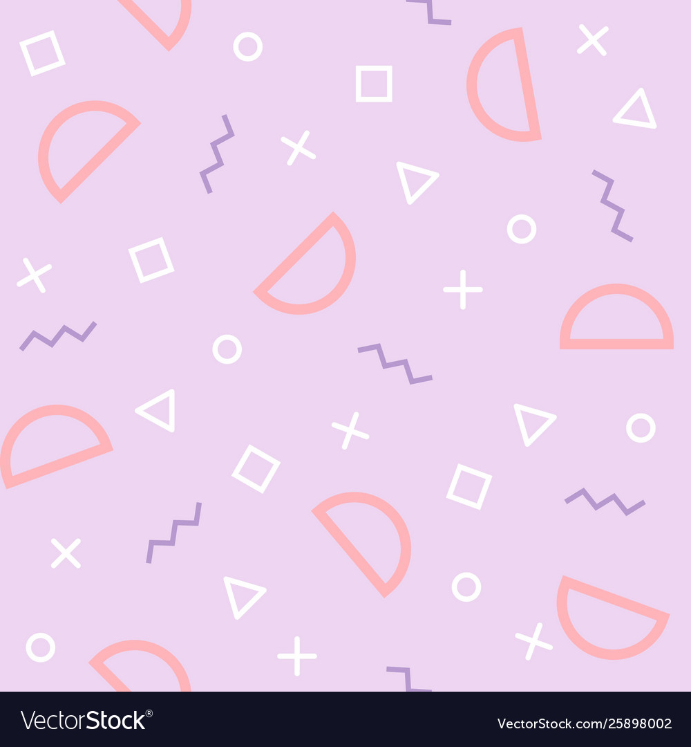 Memphis seamless pattern with geometric element