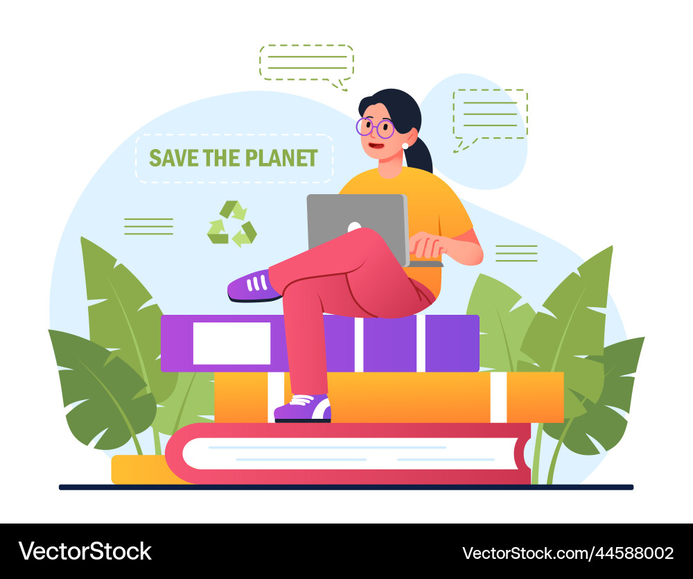 Save planet concept Royalty Free Vector Image - VectorStock