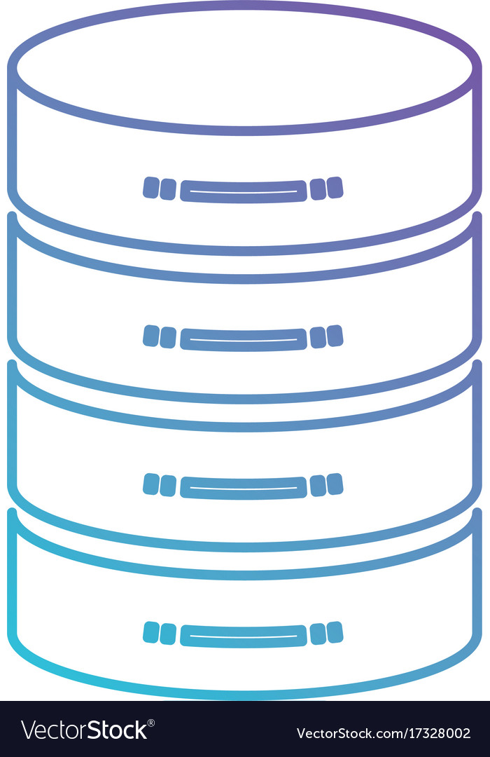 Server hosting storage icon in color gradient