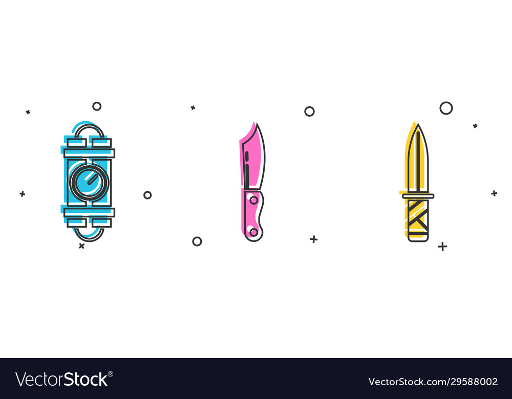 Set detonate dynamite bomb stick and timer clock