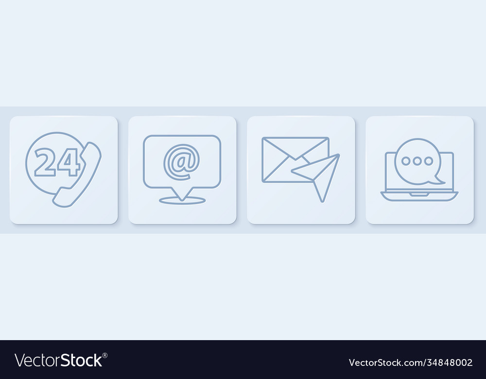 Set line telephone 24 hours support envelope