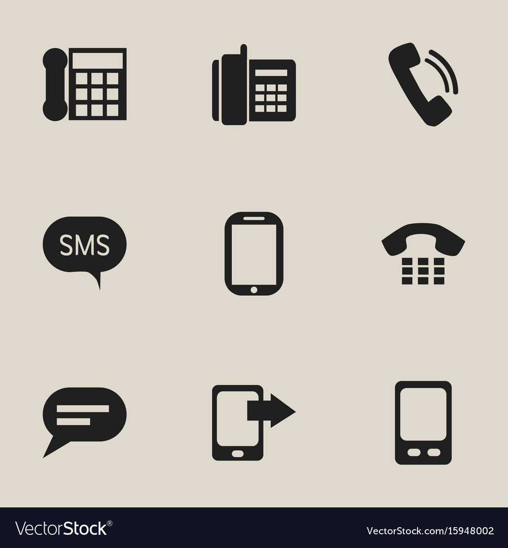 Set of 9 editable device icons includes symbols