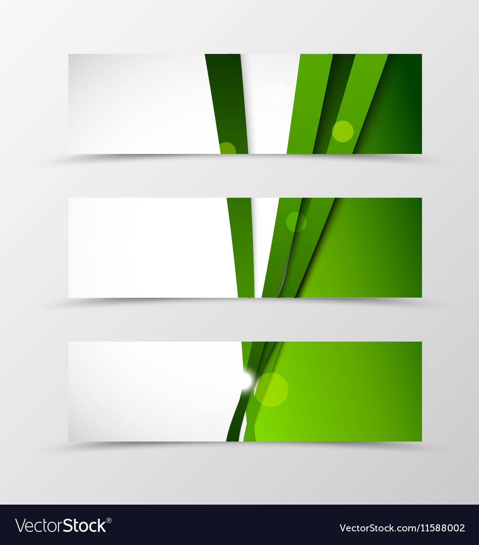 Set of header banner wave design