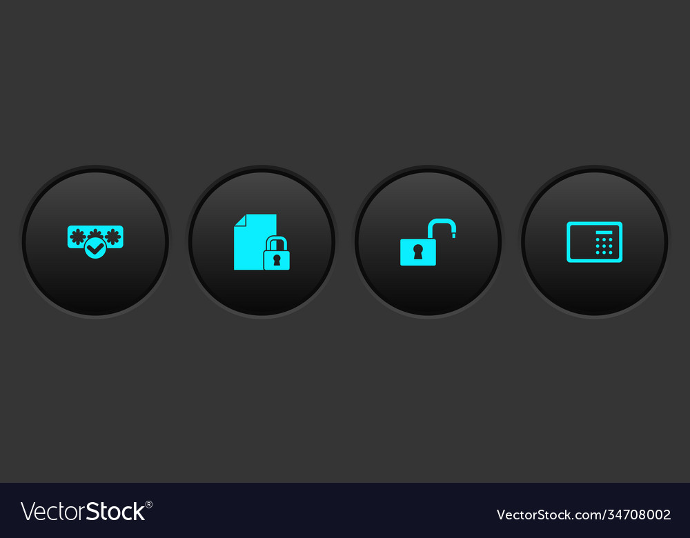 Set password protection document and lock open vector image Set password protection document and lock open