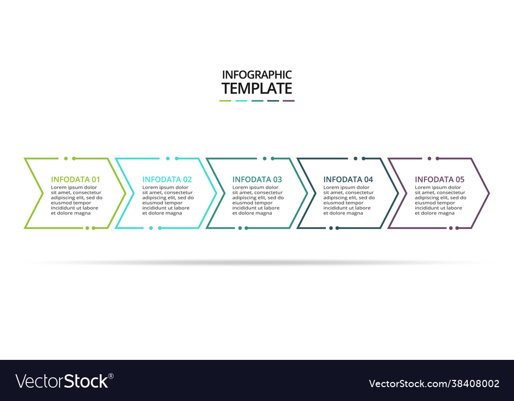 Thin line element for infographic template