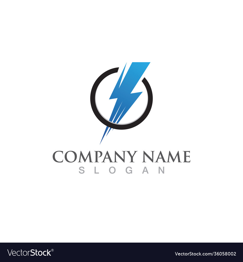 Thunderbolt logo and symbol image Royalty Free Vector Image