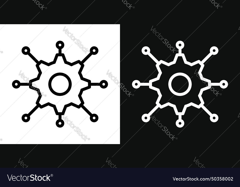 Useful functions icon set cogwheel