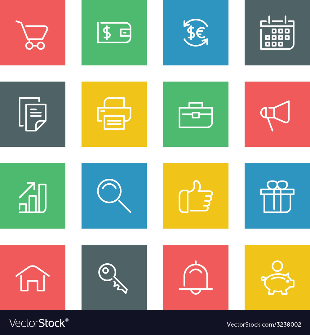 White thin line icons set for web and mobile