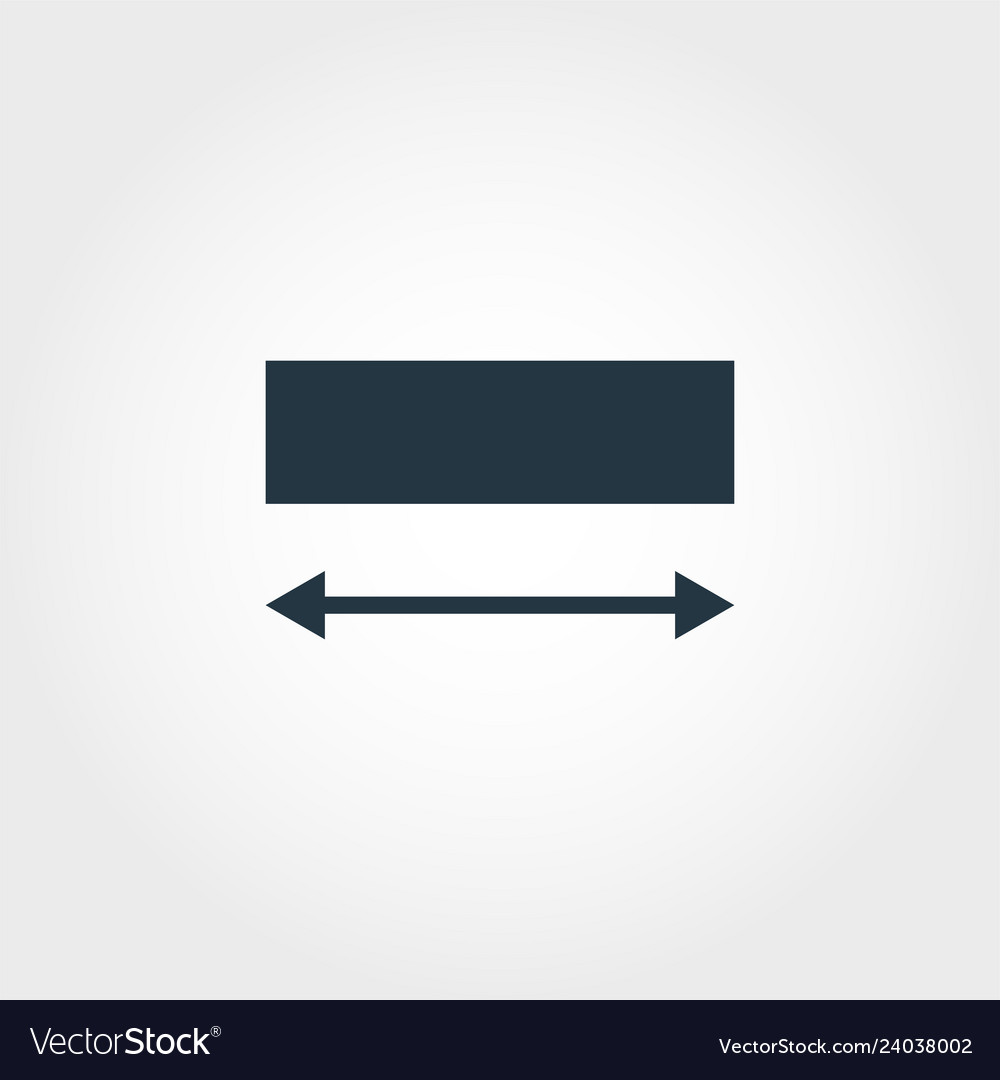 Width measurement icon from icons