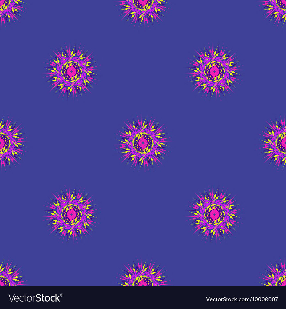 Abstract seamless pattern with fractal mandala