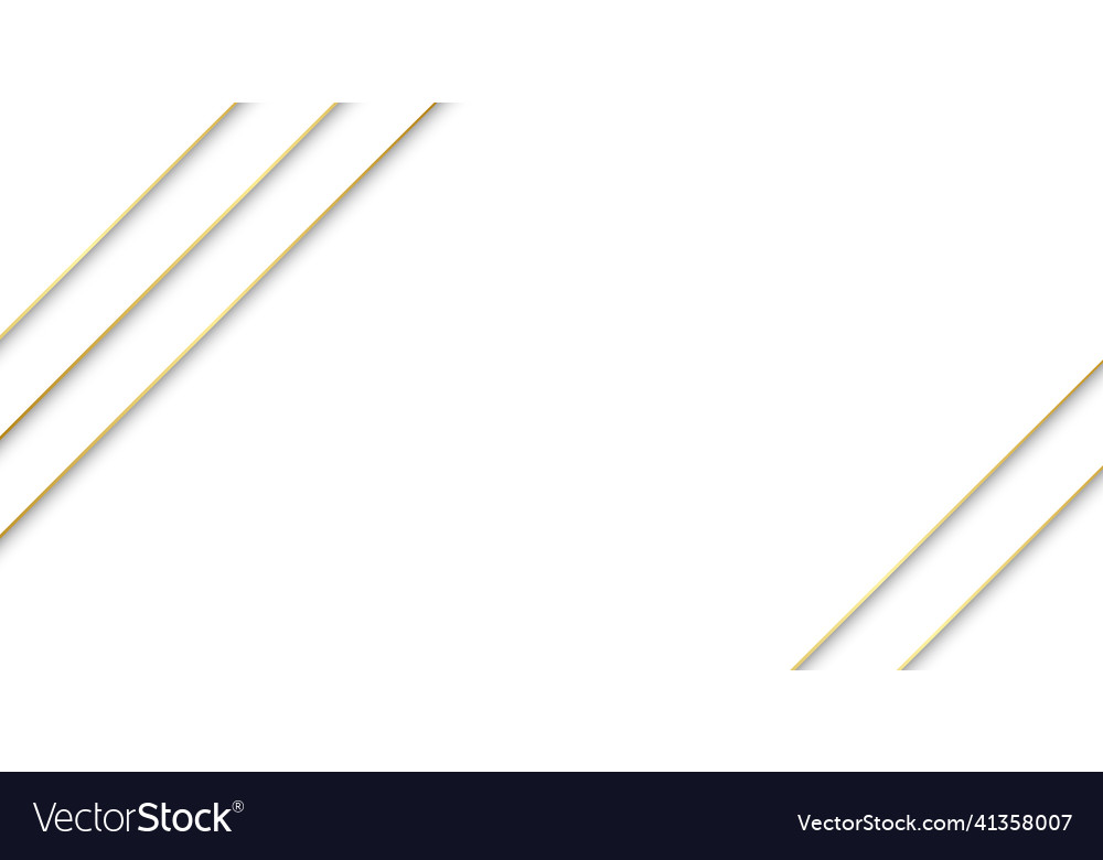 Abstract white background with golden lines