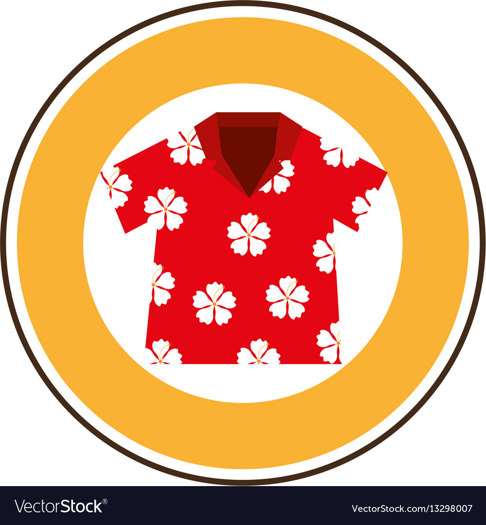 Beach shirt tropical icon