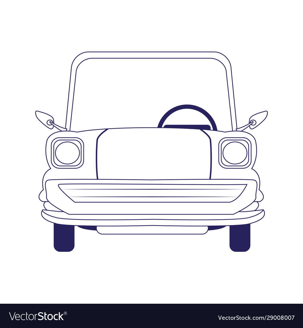 Classic car icon flat design