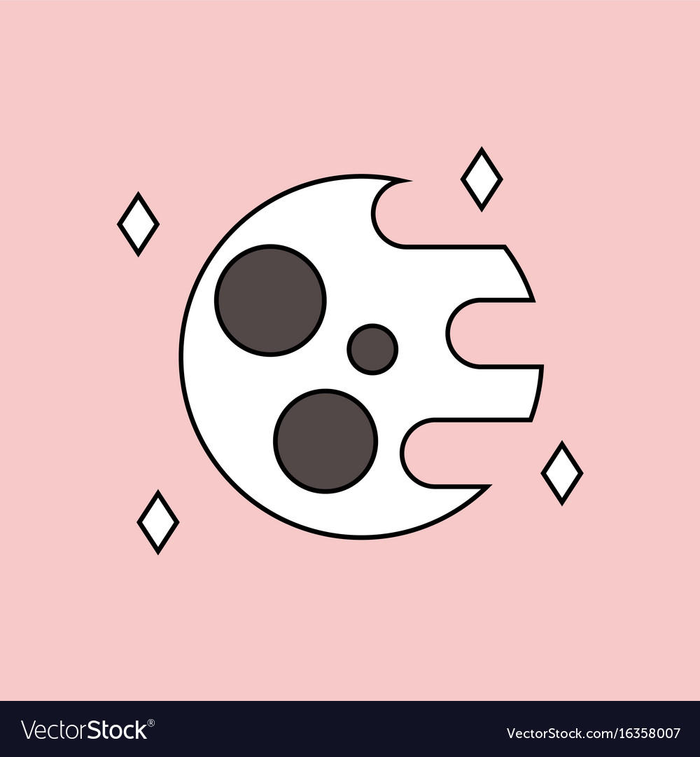 Flat icon design collection planet and elements
