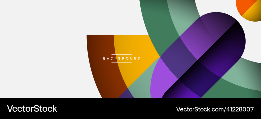 Geometric abstract background round shapes Vector Image