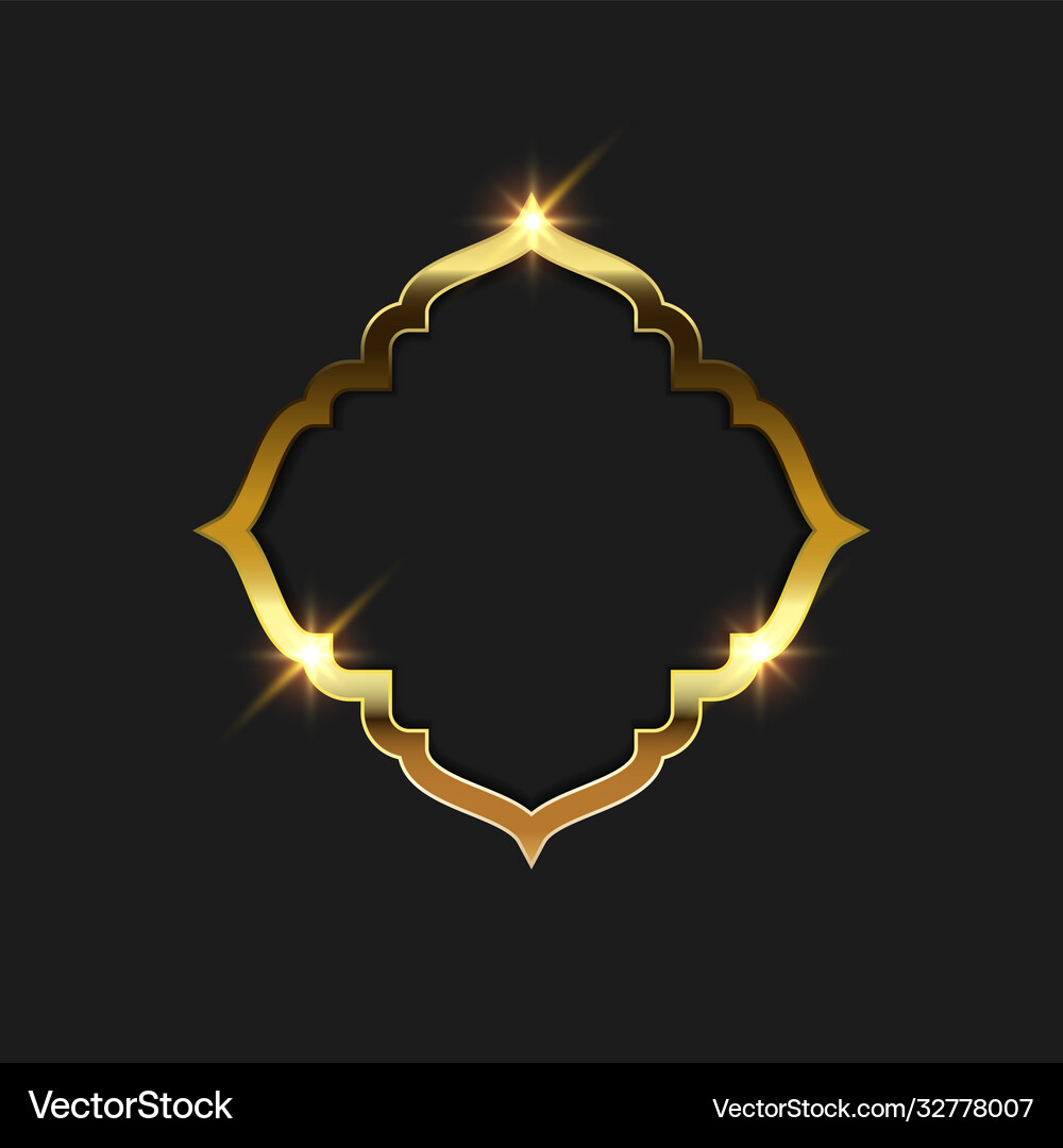Gold frame design Royalty Free Vector Image - VectorStock