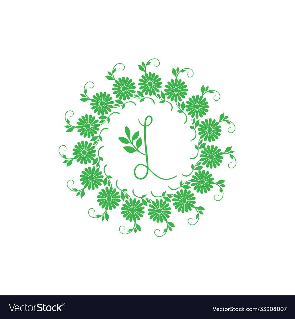 L letter logo monogram design