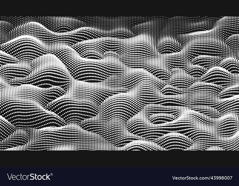 Point wave noise texture abstract dot background vector image Point wave noise texture abstract dot background