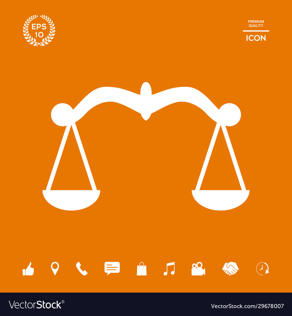 Scales symbol icon graphic elements for your Vector Image