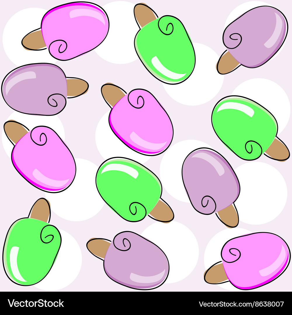 Seamless pattern ice cream Royalty Free Vector Image