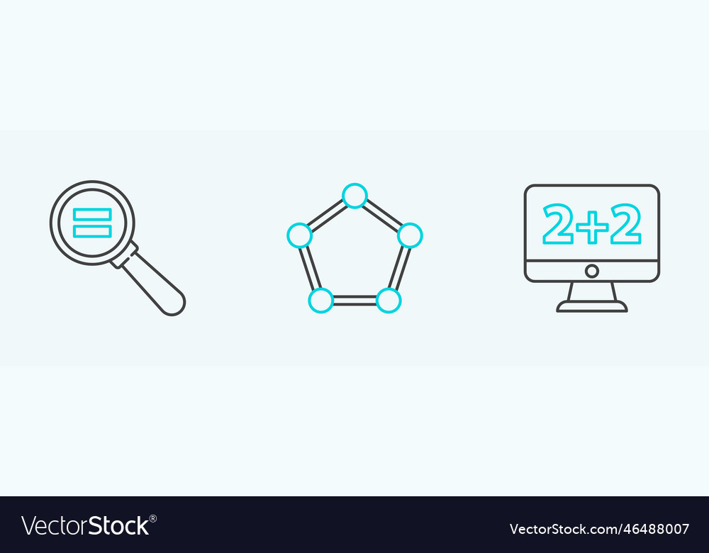 Set line equation solution calculation vector image Set line equation solution calculation