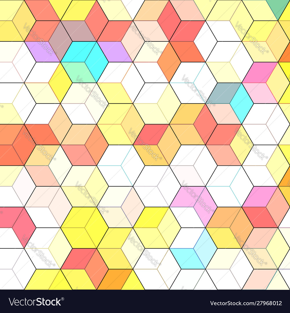 Abstract background with colorful hex polygons vector image Abstract background with colorful hex polygons