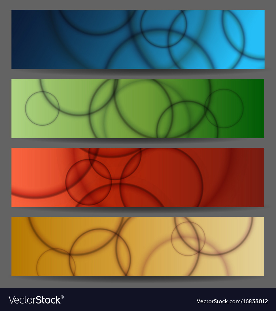 Abstract bubble banner set Royalty Free Vector Image