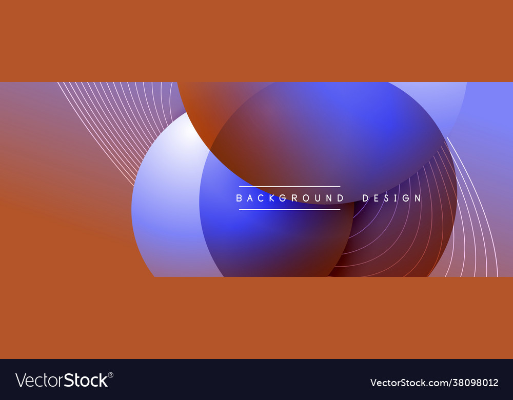 Gradient circles with shadows techno