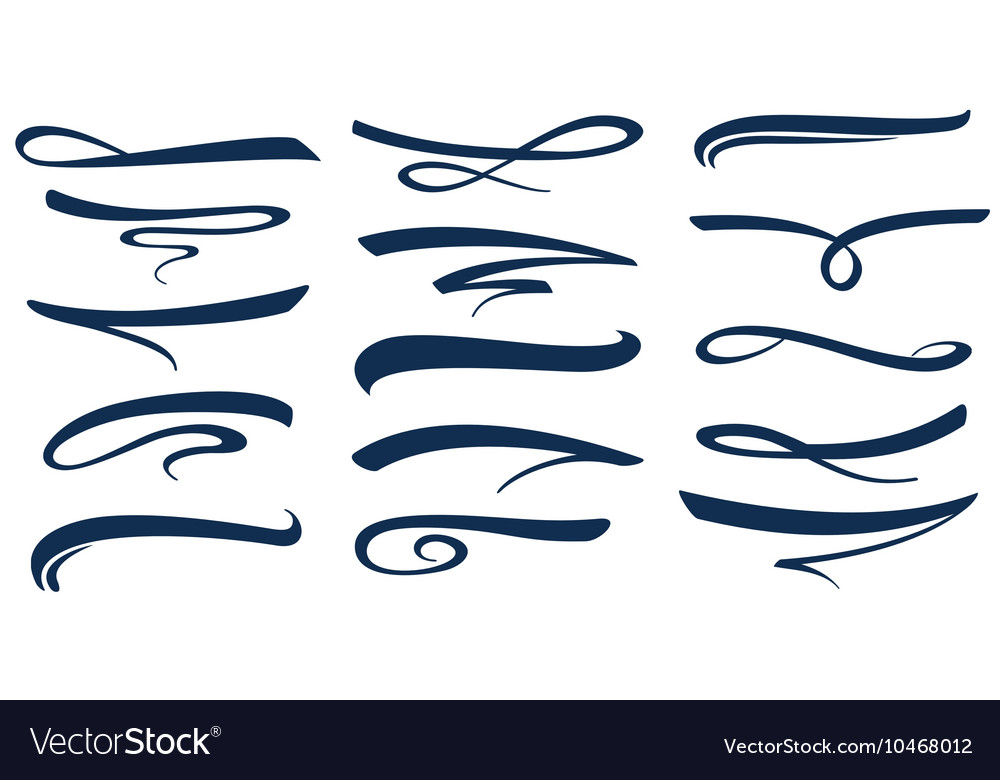 Download Marker stroke line lettering underlines Royalty Free Vector