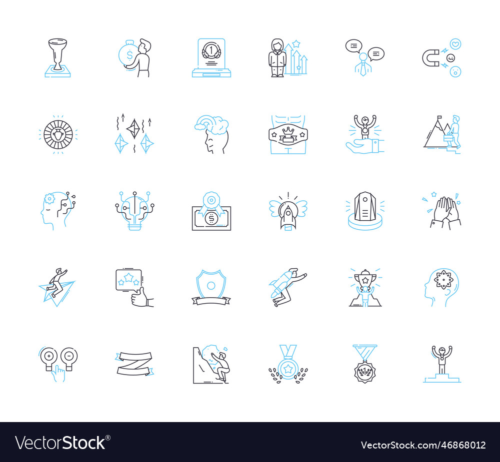 Operating system linear icons set windows linux