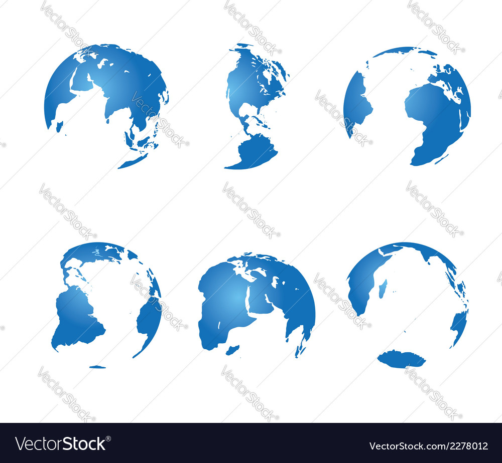 Set - blue continents