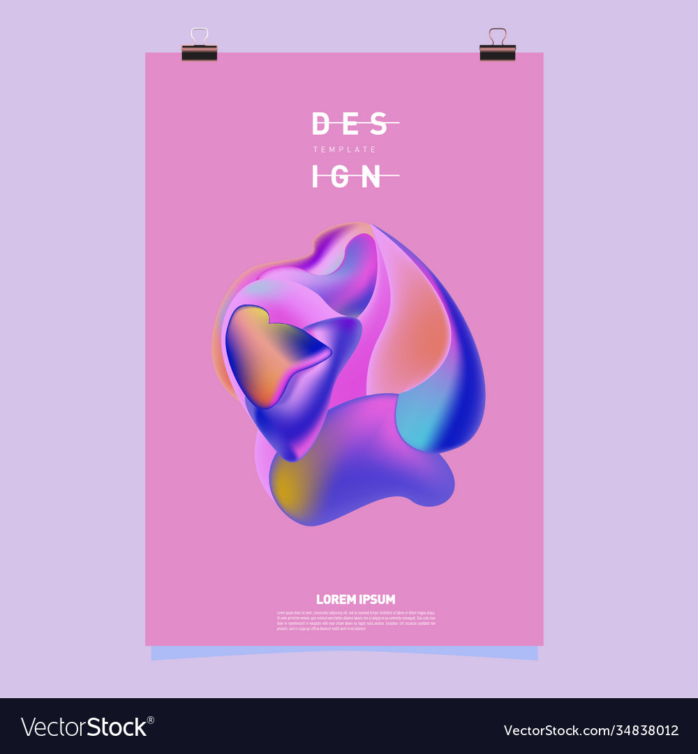 Simple abstract colorful fluid background vector image Simple abstract colorful fluid background