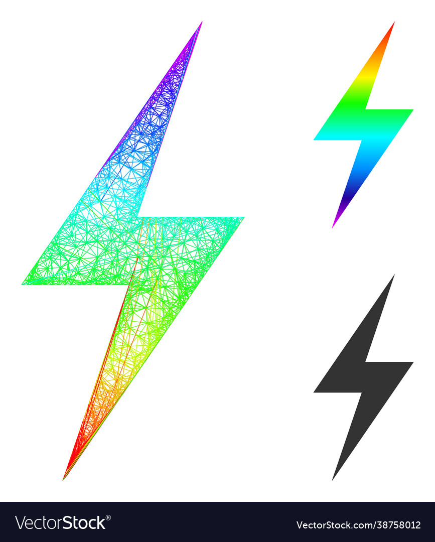 Spectrum net gradient electricity icon vector image Spectrum net gradient electricity icon
