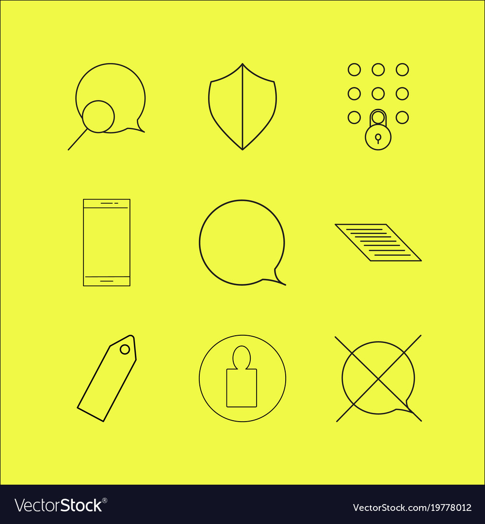 Web linear icon set simple outline icons