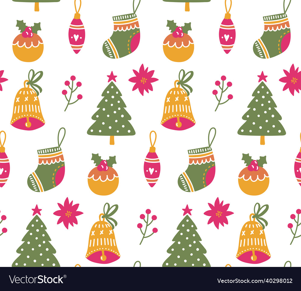 Year cute seamless pattern Royalty Free Vector Image