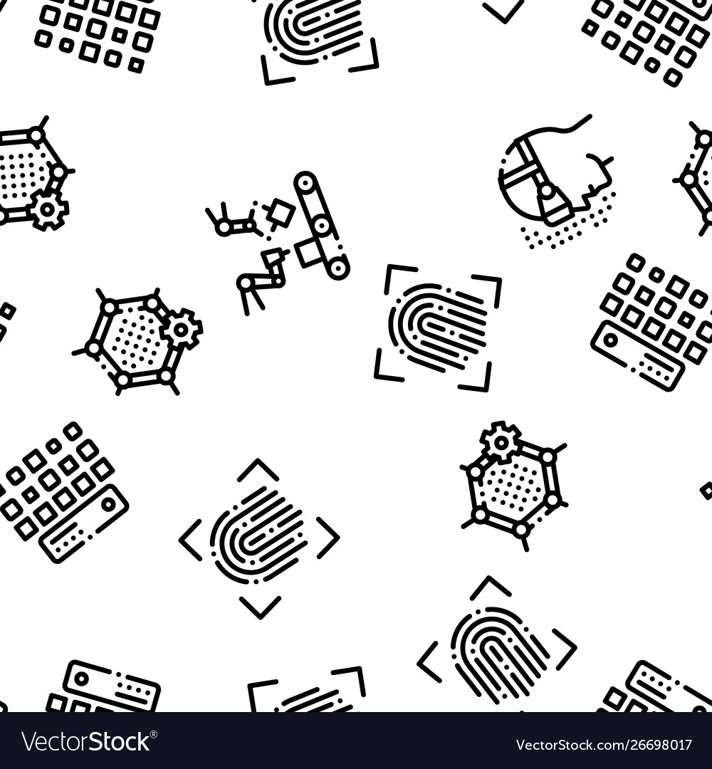 Artificial intelligence seamless pattern Vector Image Artificial intelligence seamless pattern